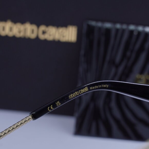 Roberto Cavalli VRC048 0300 Cat Eye Eyeglasses – Shiny Rose Gold 56mm - Picture 8 of 10